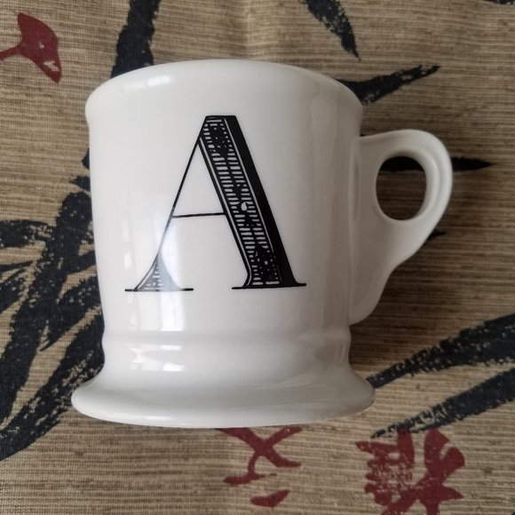 Anthropologie Monogram “A” Ceramic Coffee Mug